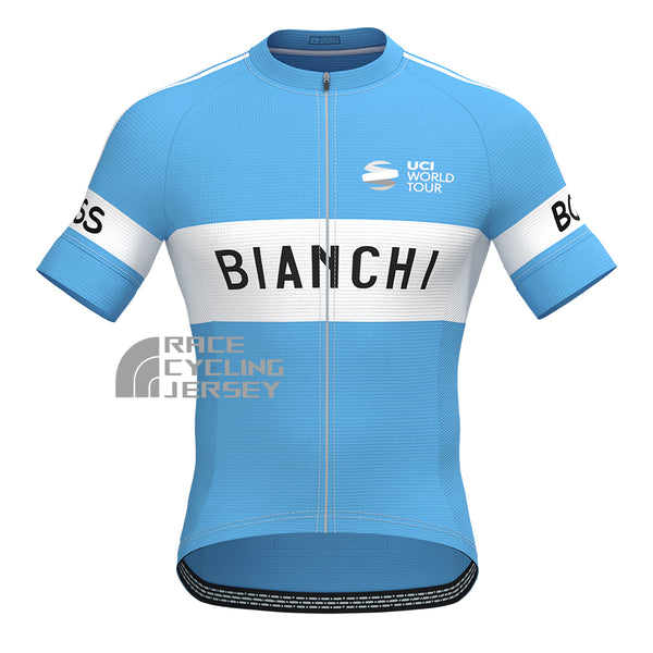 UCI BOOS Bianchi Short Sleeves Cycling Jersey