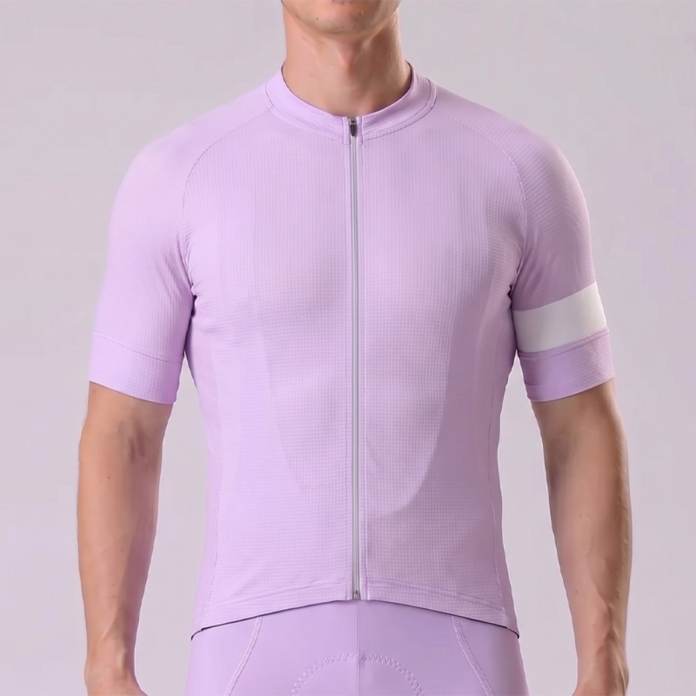 Macaron purple Short Sleeves Cycling Jersey