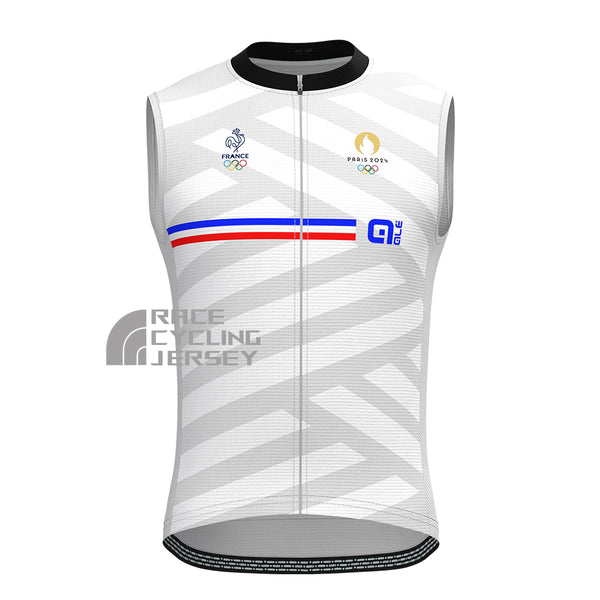 France Stripes Sleeveless Cycling Jersey