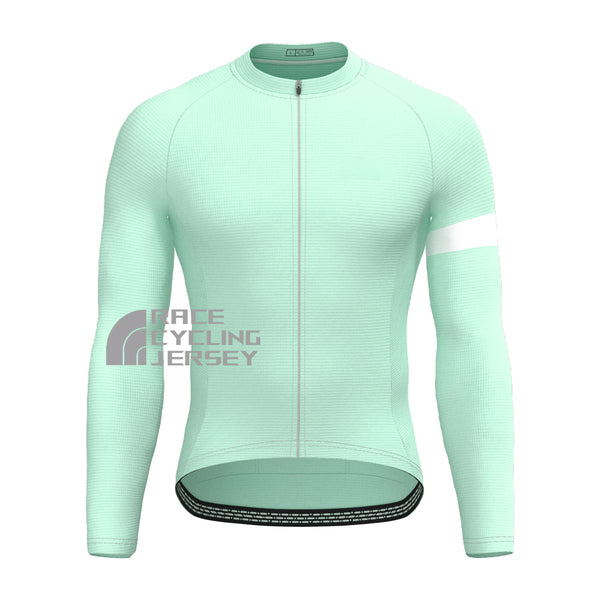 Macaron Green Long Sleeves Cycling Jersey