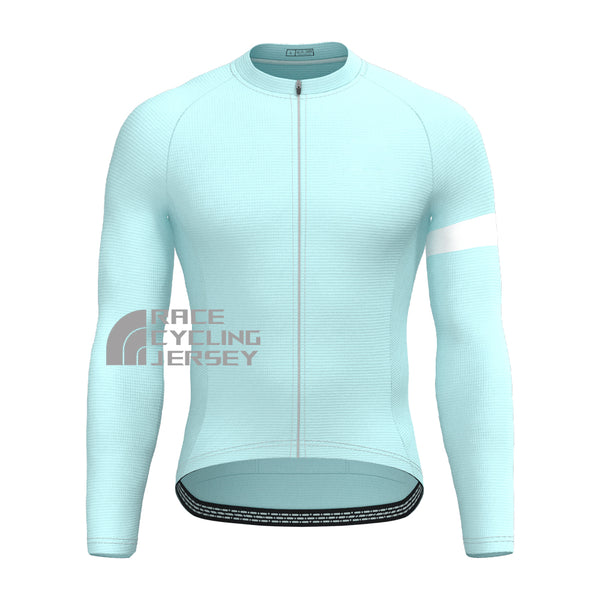 Glacier Blue Long Sleeves Cycling Jersey