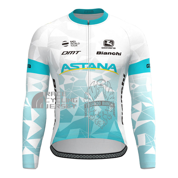 Stripes Bianchi Long Sleeves Cycling Jersey