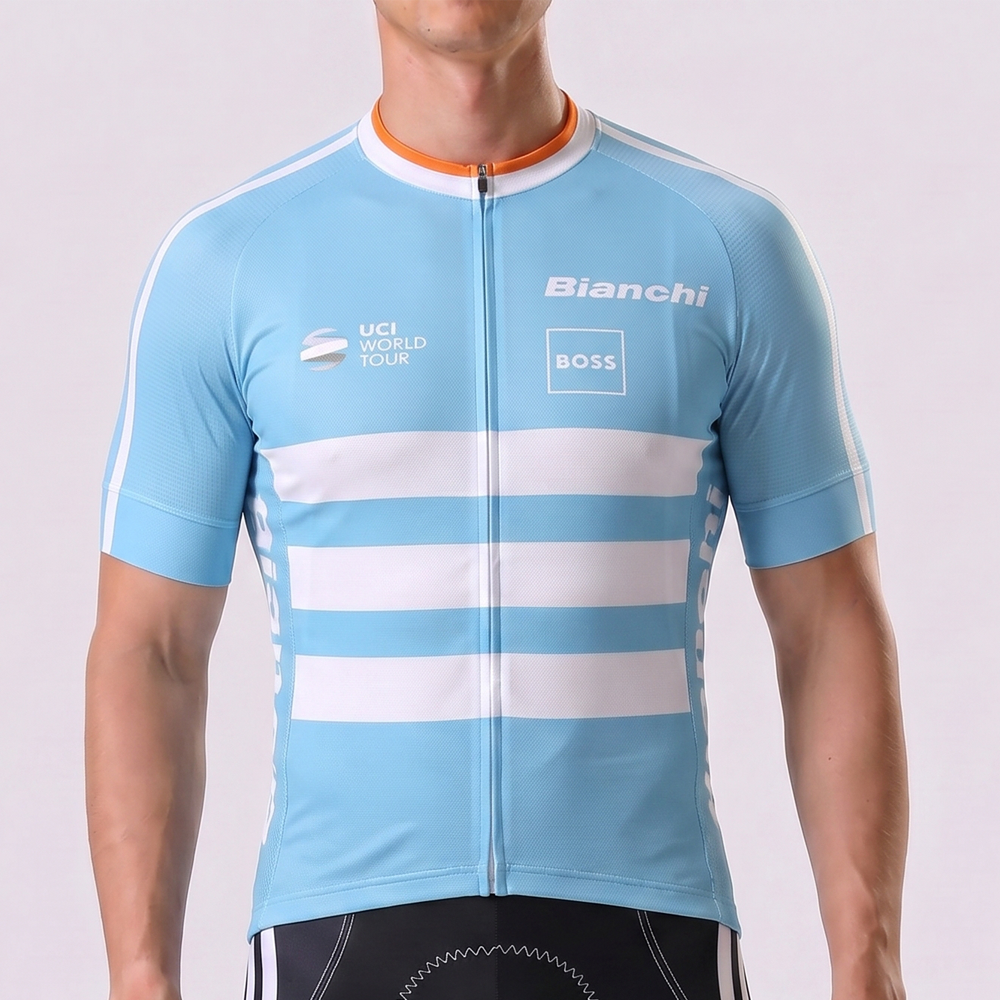 BOSS Bianchi Short Sleeves Cycling Jersey