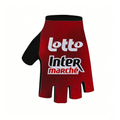 Lotto Intermarché Red Black Cycling Gloves