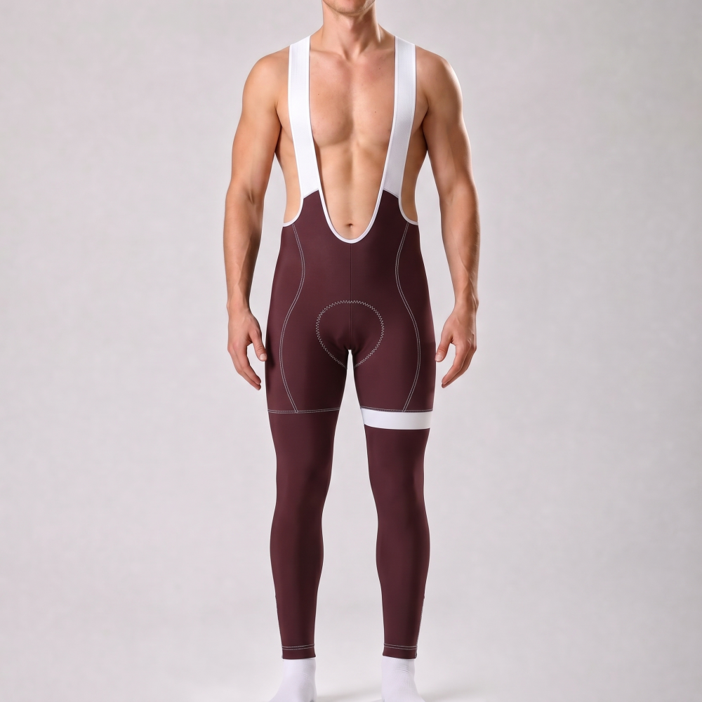 Dark Coffee Color  Bib Cycling Pants
