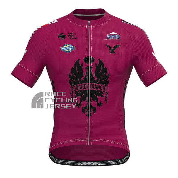 Red Bianchi Short Sleeves Cycling Jersey