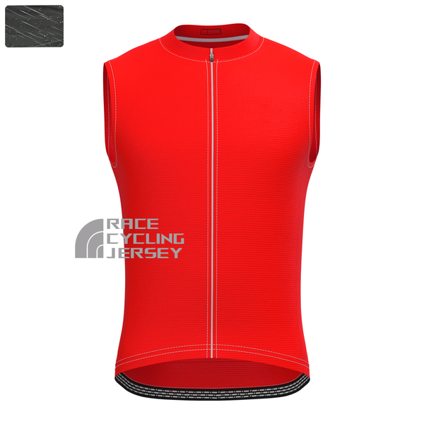 Red Windproof Sleeveless Cycling Jersey