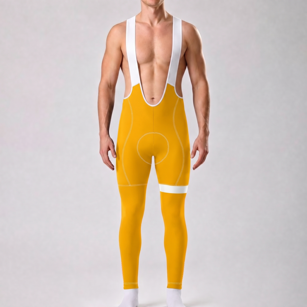 Orange Bib Cycling Pants