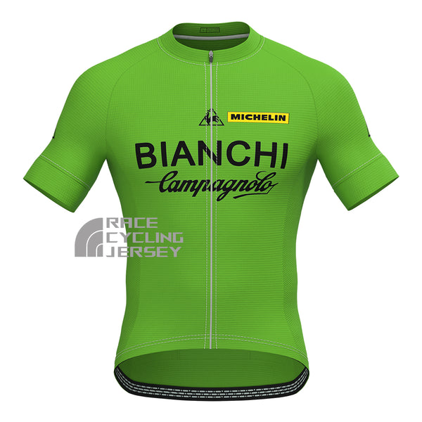 Green Bianchi Short Sleeves Cycling Jersey