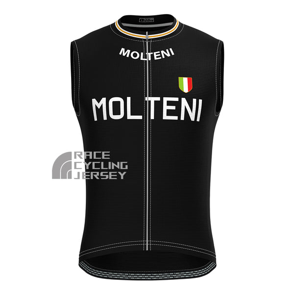 Black MOLTENI Sleeveless Cycling Jersey