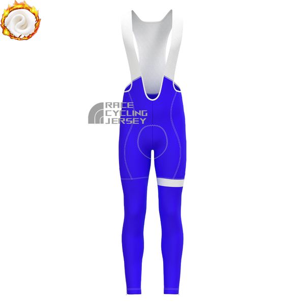 Dark Blue Fleece Bib Cycling Pants