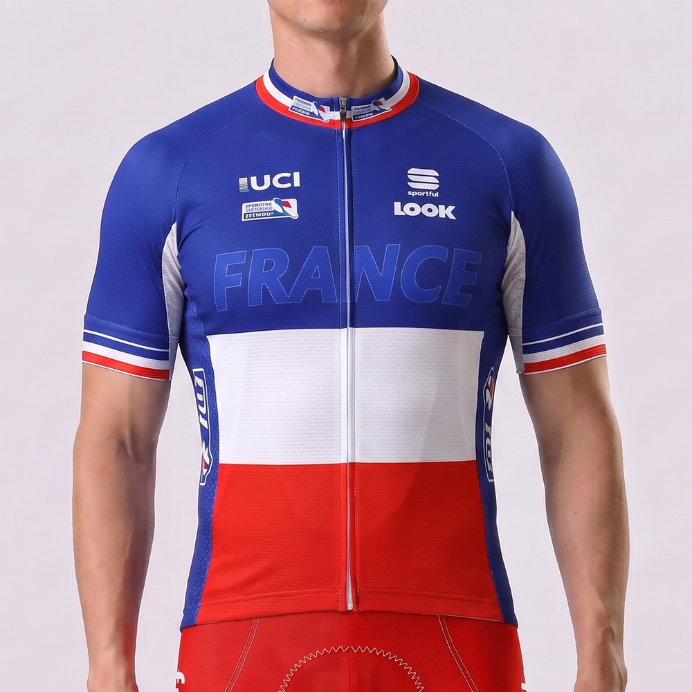 France FDJ Short Sleeves Cycling Jersey