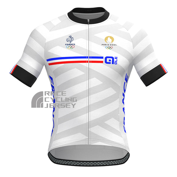 France Stripes Short Sleeves Cycling Jersey