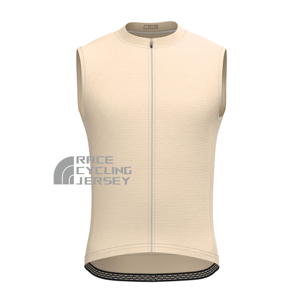 Light Khaki Sleeveless Cycling Jersey