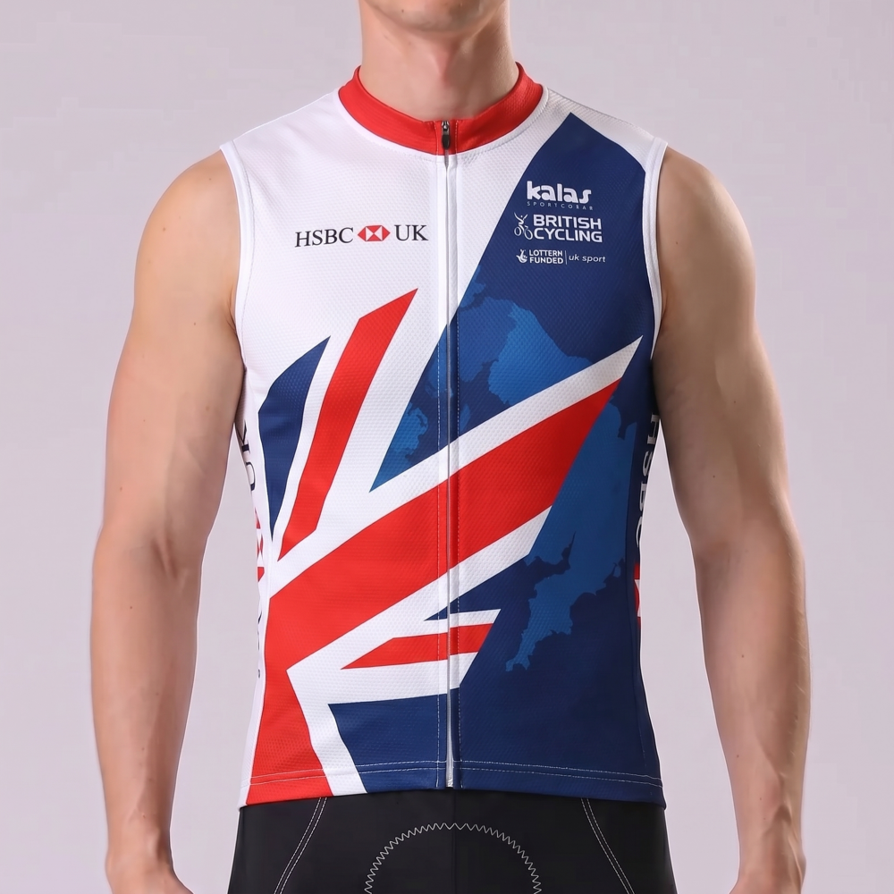 2017 United Kingdom Sleeveless Cycling Jersey