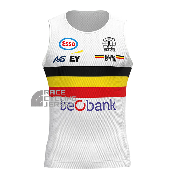 Belgium White Cycling Vests