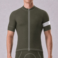 Army Green Short Sleeves Cycling Jersey