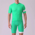 Fluorescent Green Short Sleeves Cycling Kits