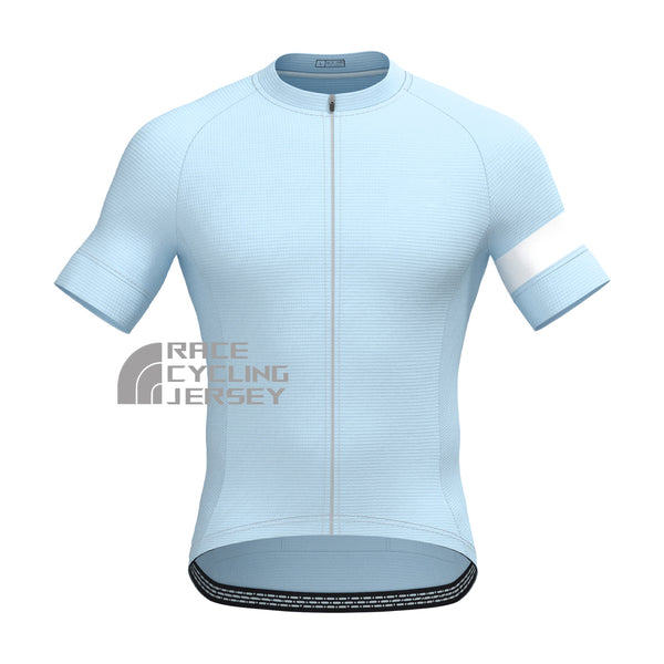 Baby Blue Short Sleeves Cycling Jersey