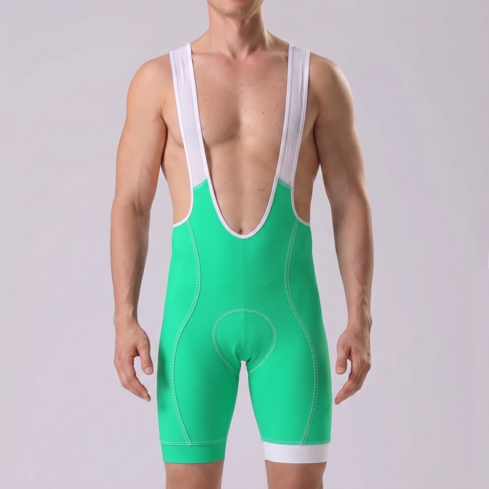 Fluorescent Green Bib Cycling Shorts