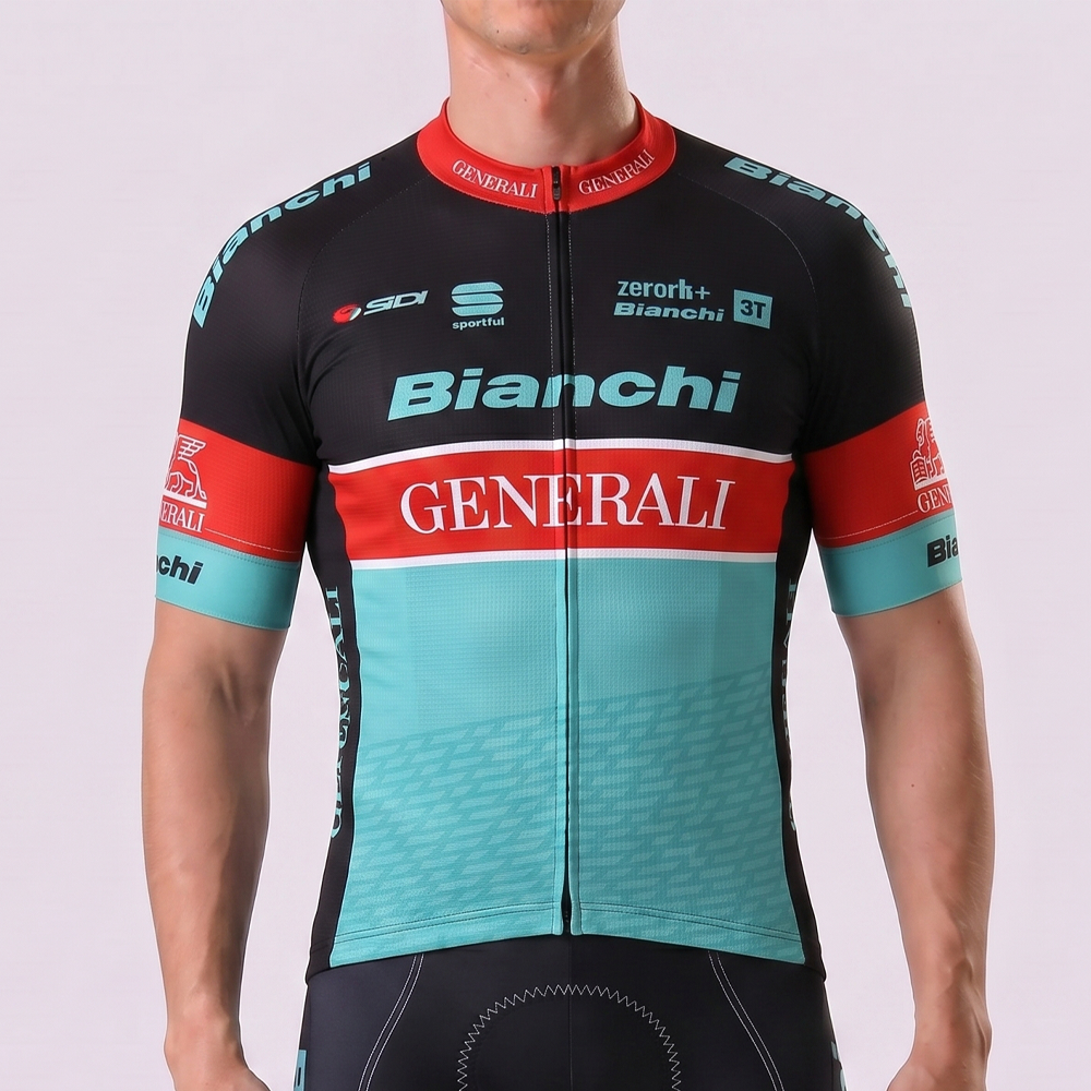 Generali Bianchi Short Sleeves Cycling Jersey