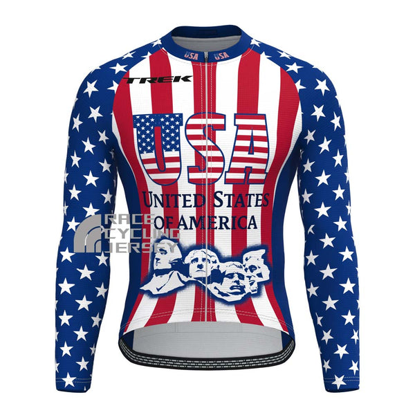 UNITED STATE OF AMERICA Long Sleeves Cycling Jersey