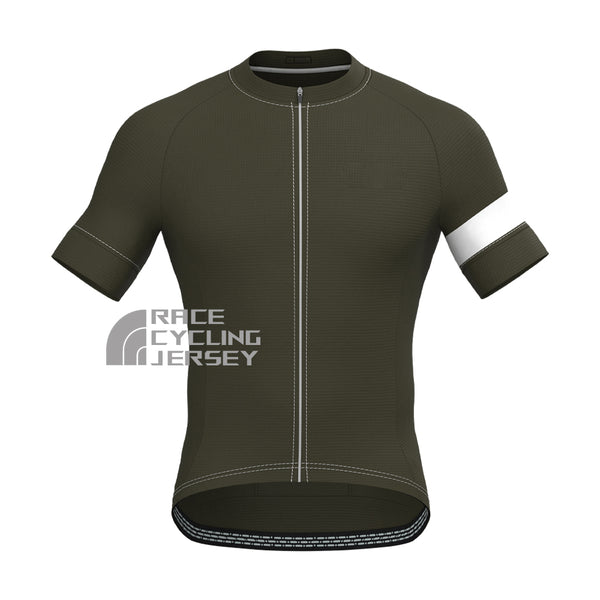 Army Green Short Sleeves Cycling Jersey