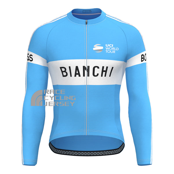 UCI BOOS Bianchi Long Sleeves Cycling Jersey