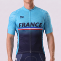 France Deep Blue Short Sleeves Cycling Jersey