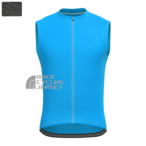 Macaron Blue Windproof Sleeveless Cycling Jersey