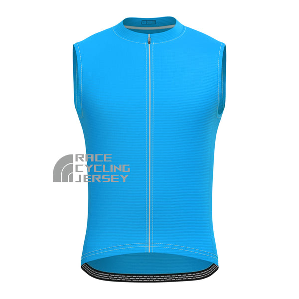 Macaron Blue Sleeveless Cycling Jersey
