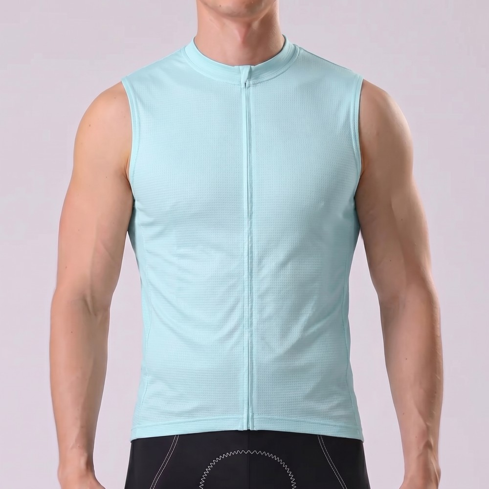 Glacier Blue Sleeveless Cycling Jersey