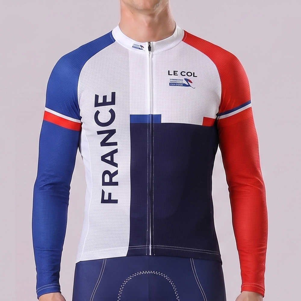 France LE COL Long Sleeves Cycling Jersey