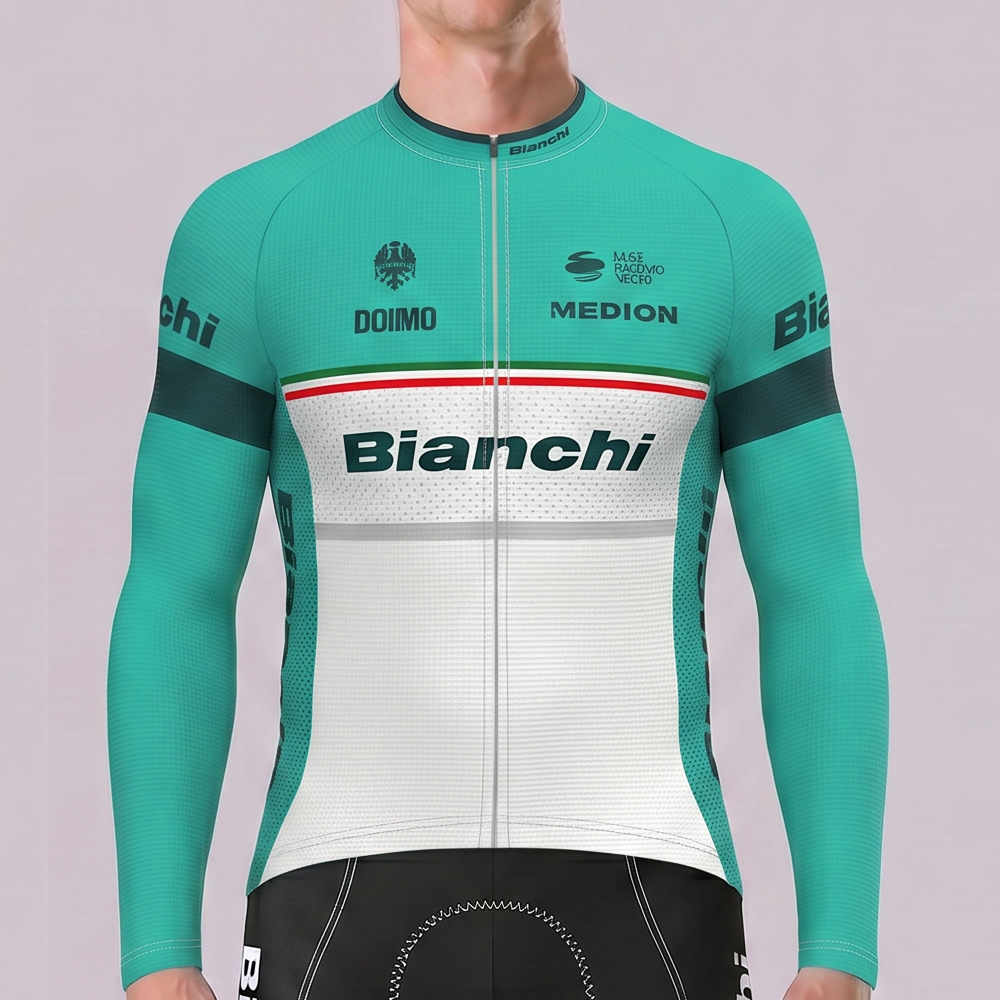 UCI Bianchi Long Sleeves Cycling Jersey