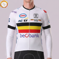 Belgium White Fleece Long Cycling Jersey