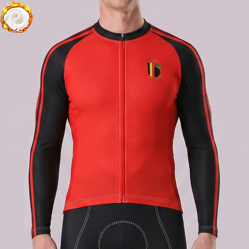 Belgium leon Fleece Long Cycling Jersey