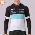 Leopard Bianchi Fleece Long Cycling Jersey
