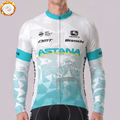 Stripes Bianchi Fleece Long Cycling Jersey