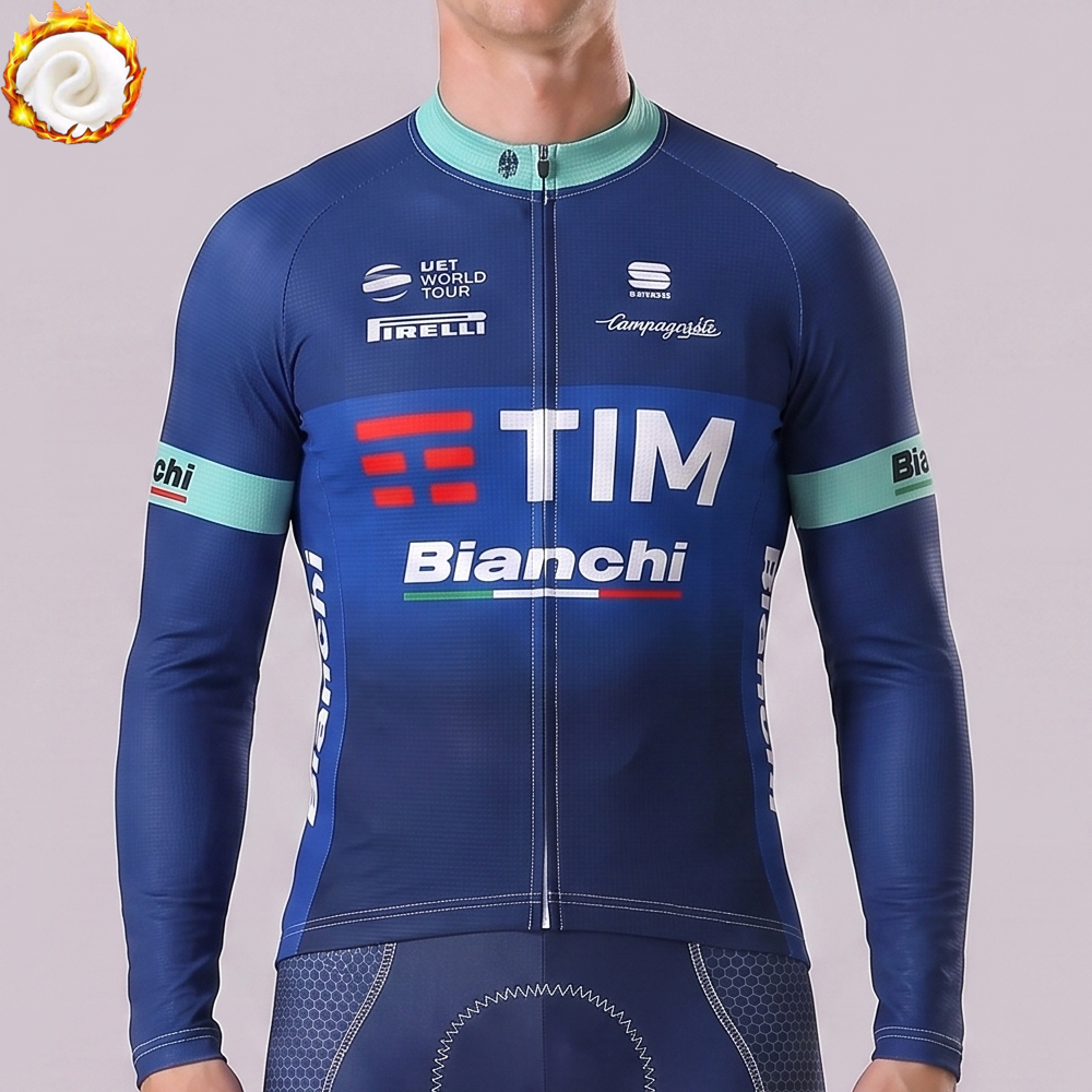 TIM Bianchi Fleece Long Cycling Jersey