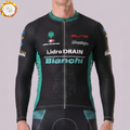 Black Bianchi Fleece Long Cycling Jersey