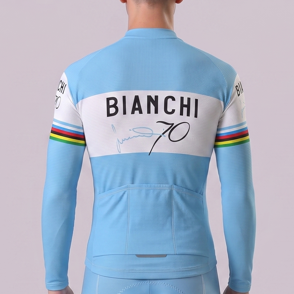 70 Bianchi Fleece Long Cycling Jersey