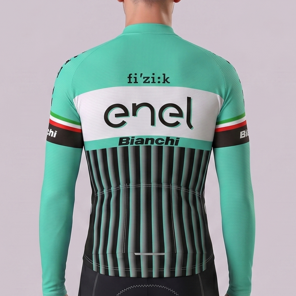 ENEL Bianchi Long Sleeves Cycling Jersey