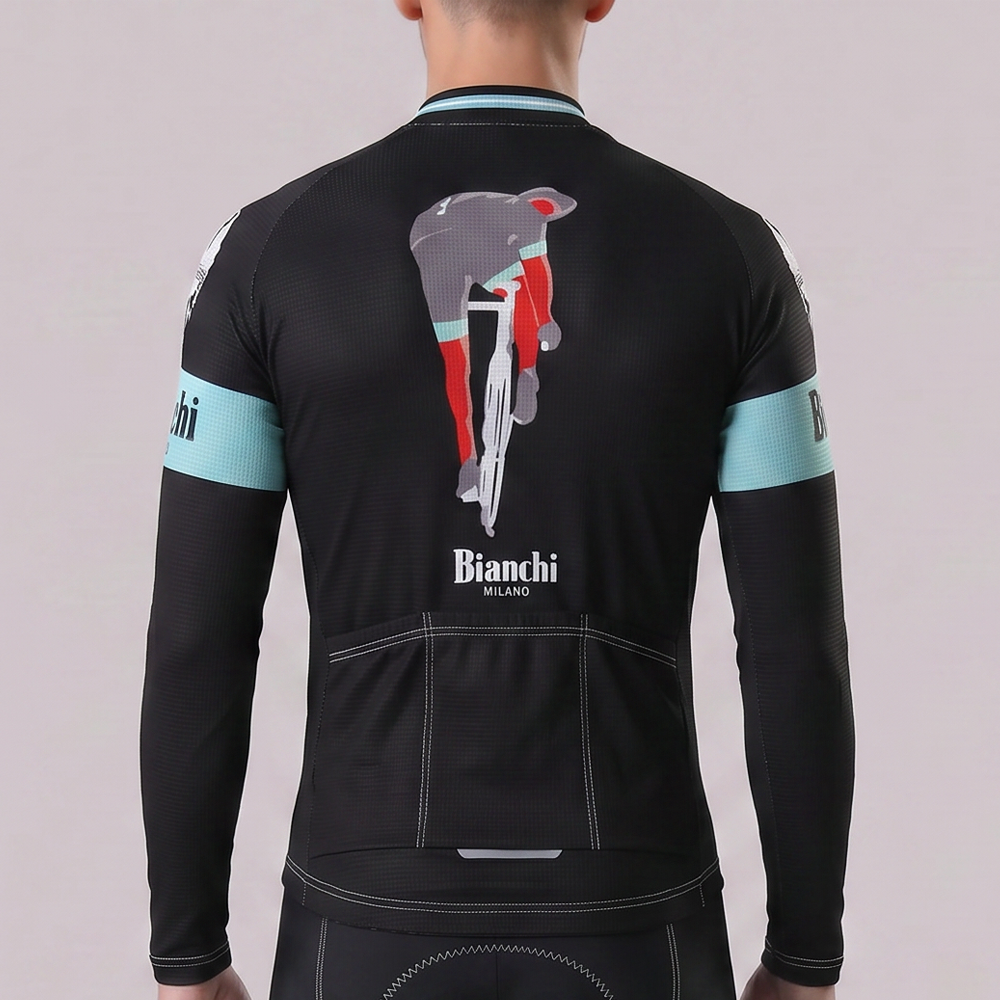 Rider Bianchi Long Sleeves Cycling Jersey