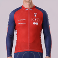 France Red Long Sleeves Cycling Jersey