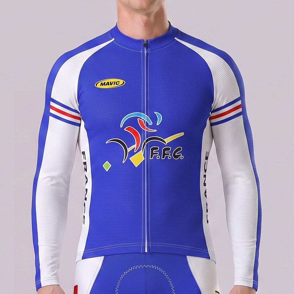 2003 France Long Sleeves Cycling Jersey