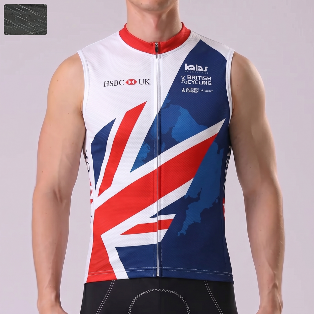 2017 United Kingdom Windproof Sleeveless Cycling Jersey