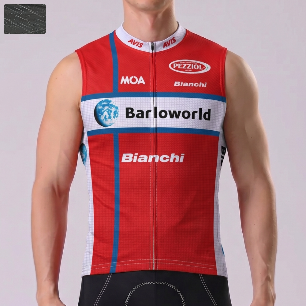 United State Red Windproof Sleeveless Cycling Jersey
