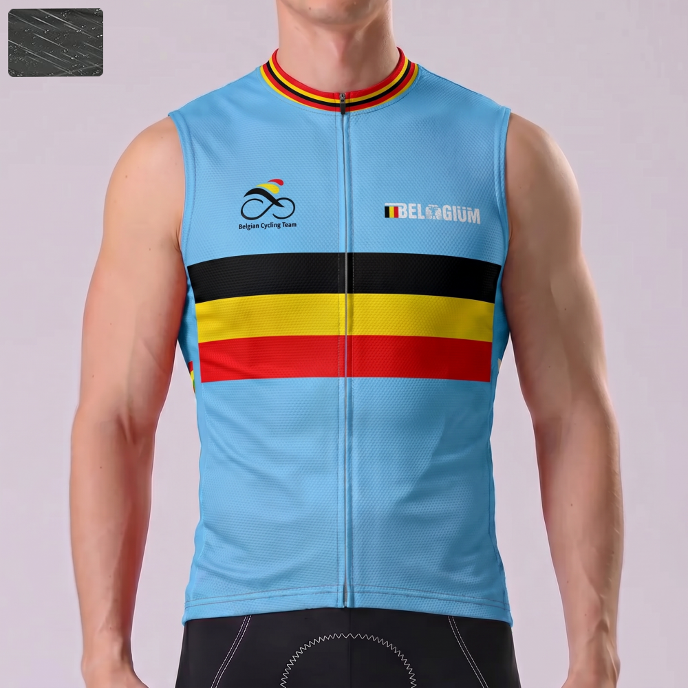 2016 Belgium Windproof Sleeveless Cycling Jersey