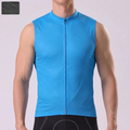 Macaron Blue Windproof Sleeveless Cycling Jersey