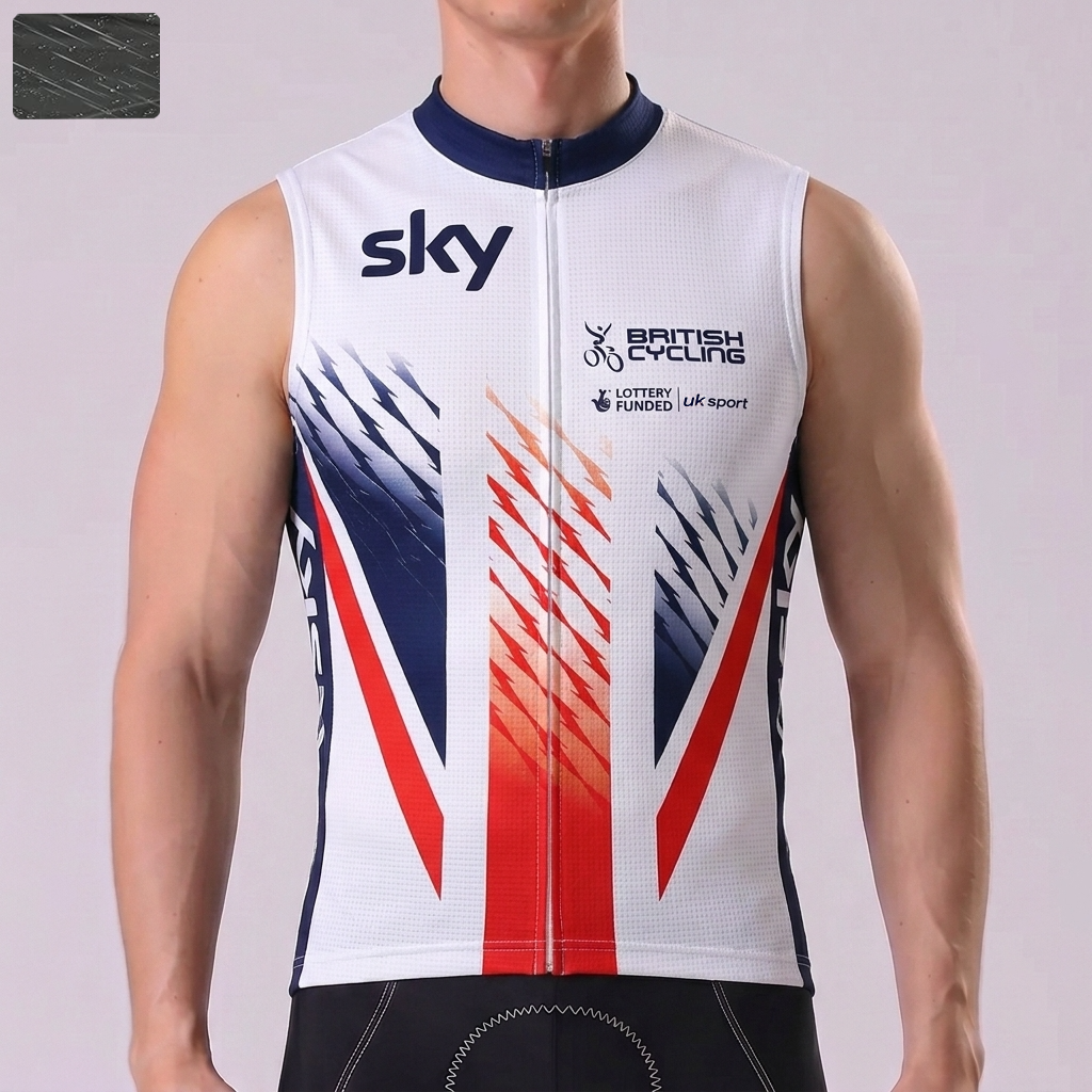 2015 United Kingdom Windproof Sleeveless Cycling Jersey